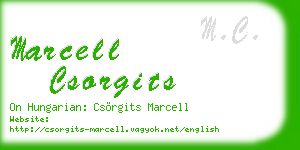 marcell csorgits business card