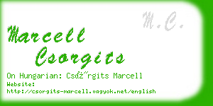 marcell csorgits business card